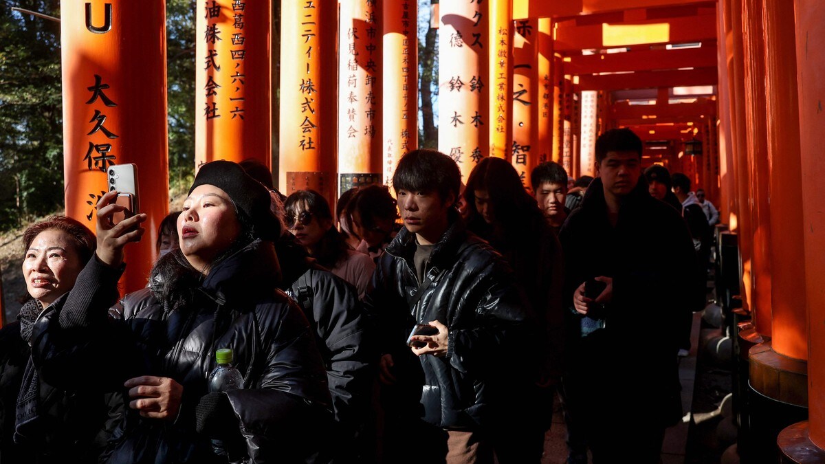 Færre turistar til Japan for første gong på fire år