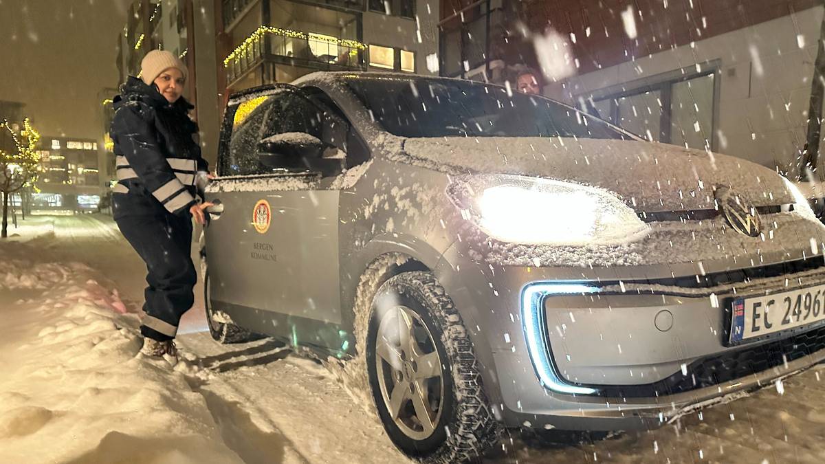 Store mengder snø i Bergen: Trøbbel for Heimetenesta
