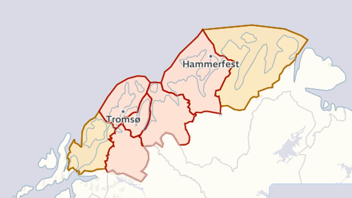 Over 25 veier skredstengt i Troms og Finnmark