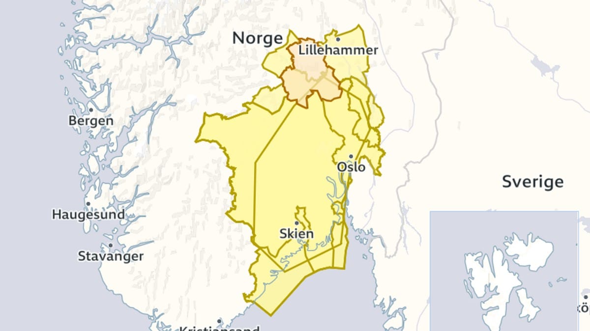 Oransje farevarsel: – Veier kan bli stengt av flom og skred