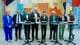 Foto: Ole Berg-Rusten / NTB Politikere på pressekonferanse i Vandrehallen