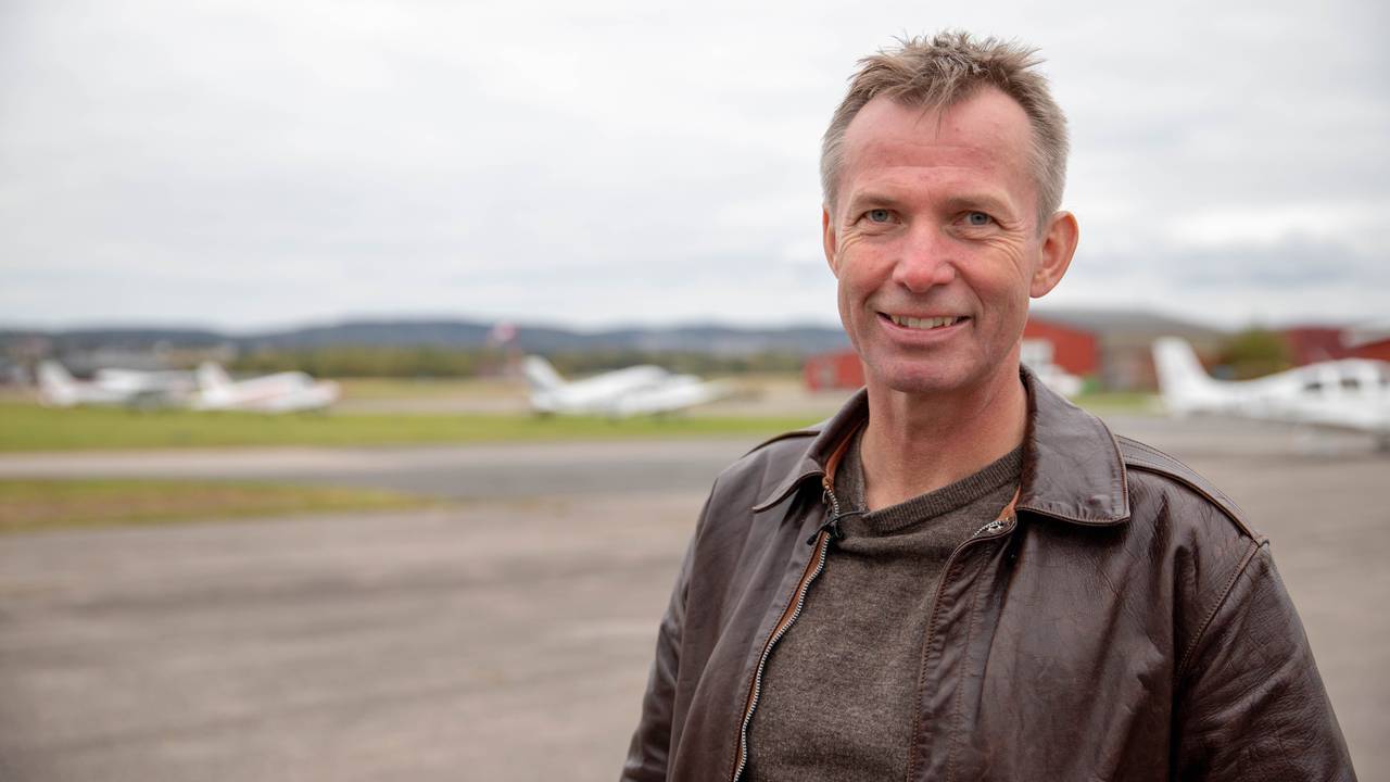 Finn Terje Skyrud på Kjeller flyplass